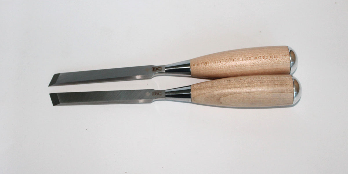 IBC 1/2 inch skew chisel pair with maple handles