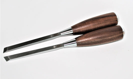 3/8 Inch IBC Premium Skew Chisel LR Set - Walnut Handle