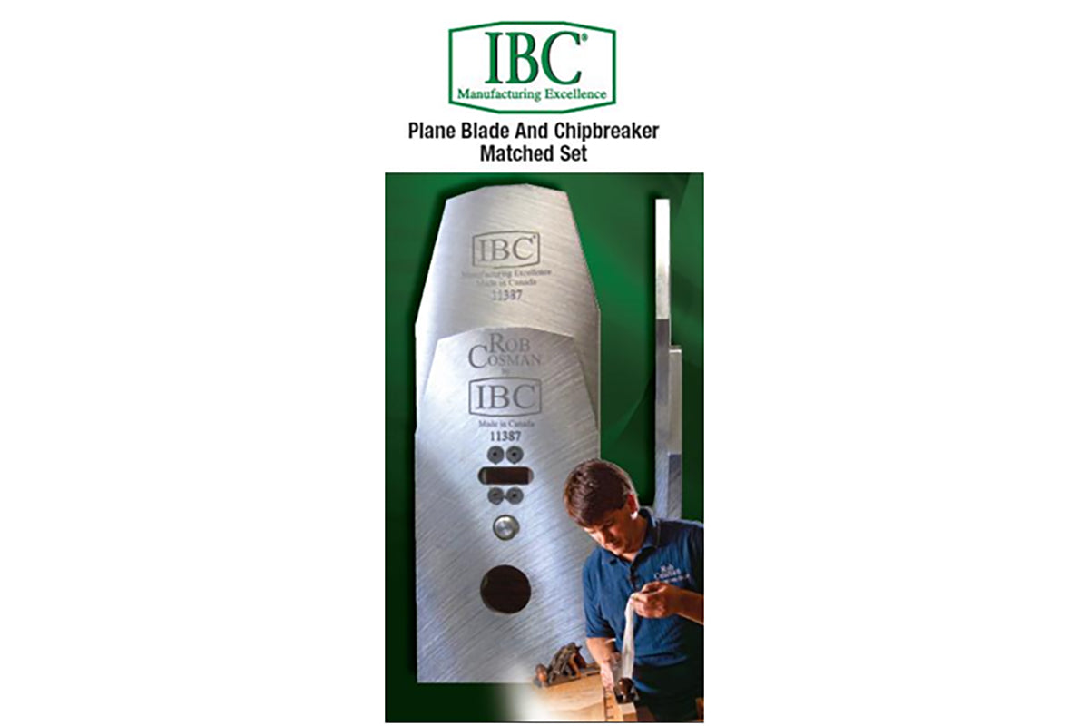 IBC Premium Bench Plane Blade / Chip Breaker Matched Set With Tab For No #4, #5
