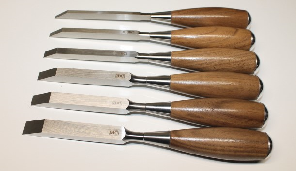 IBC Premium Mortise Chisel Set - Walnut Handles