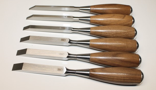 IBC Premium Mortise Chisel Set - Walnut Handles