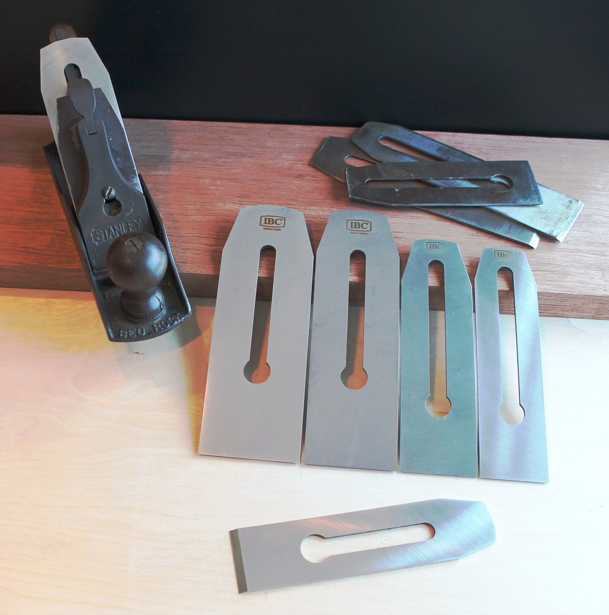 Bench Plane Blade / Chip Breaker Matched Set With Tab For No #8