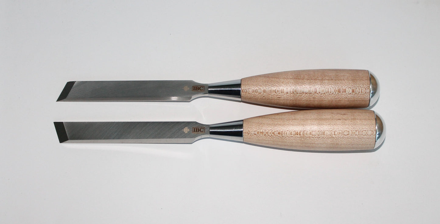 IBC 5/8 inch skew chisel pair with maple handles